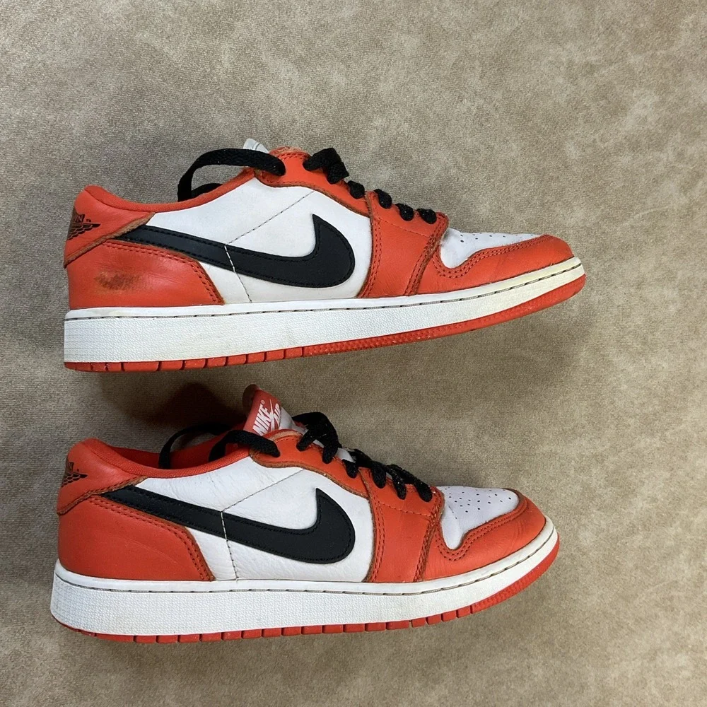 Nike Air Jordan 1 Low OG Size 7Y (GS) Starfish Orange White Black CZ0858-801